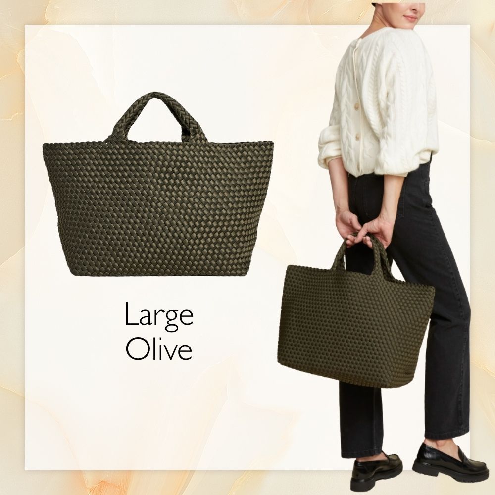 【Naghedi】St.Barths Large Tote Olive ラージトート