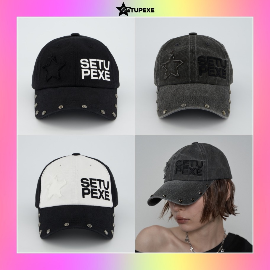 【SETUP-EXE】韓国人気★STUDDED LOGO BALL CAP
