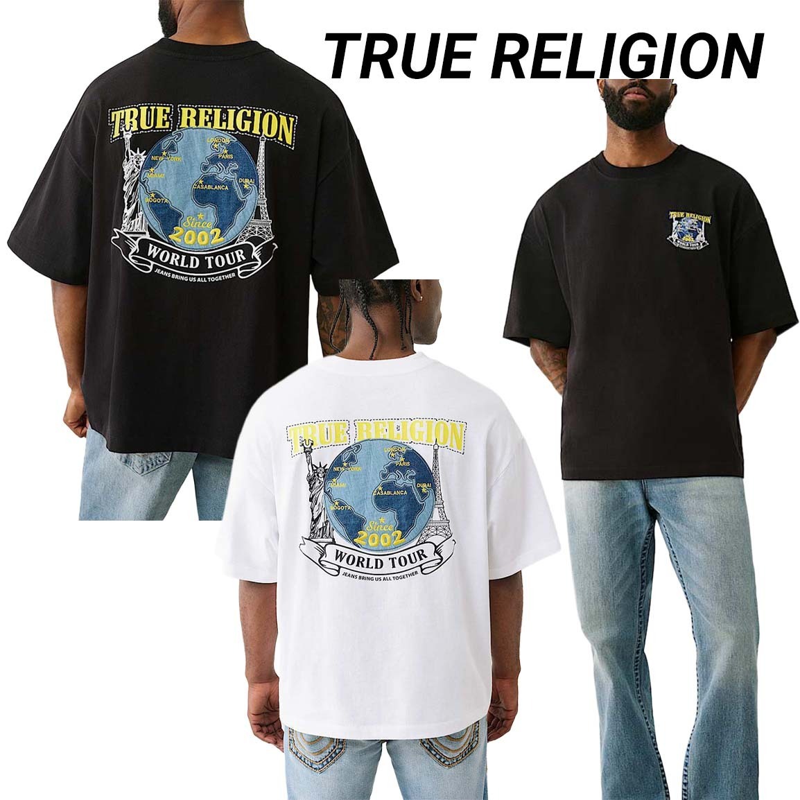 ◆TRUE RELIGION◆HEAVYWEIGHT DENIM グローブ Tシャツ 送料込
