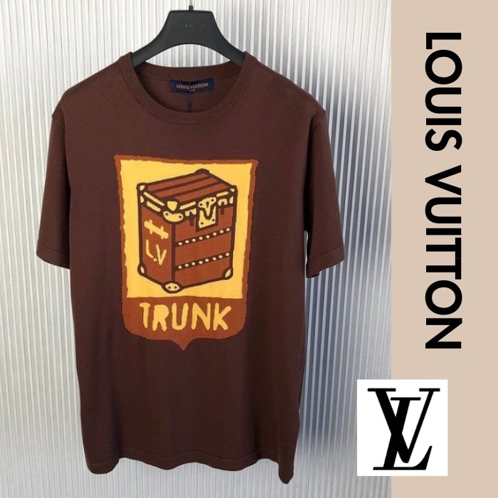 人気★【Loius Vuitton】グラフィック 半袖クルーネック Tシャツ