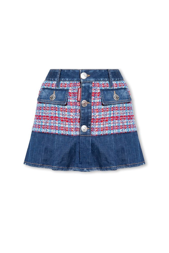 Dsquared2 チェックロレイステニムスカト S75MA0894S78154 001F