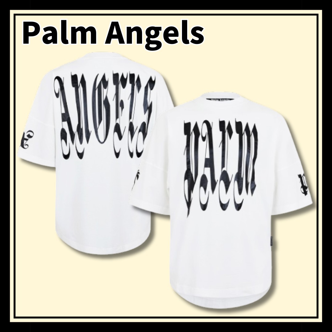 関税送料込 〈Palm Angels〉ゴシックロゴ Tシャツ ホワイト