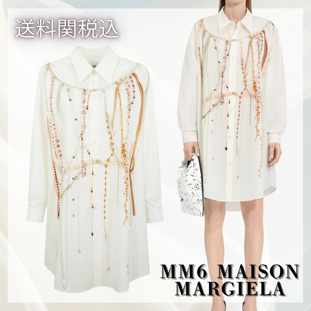 国内発送/MM6 MaisonMargiela パール シャツドレス