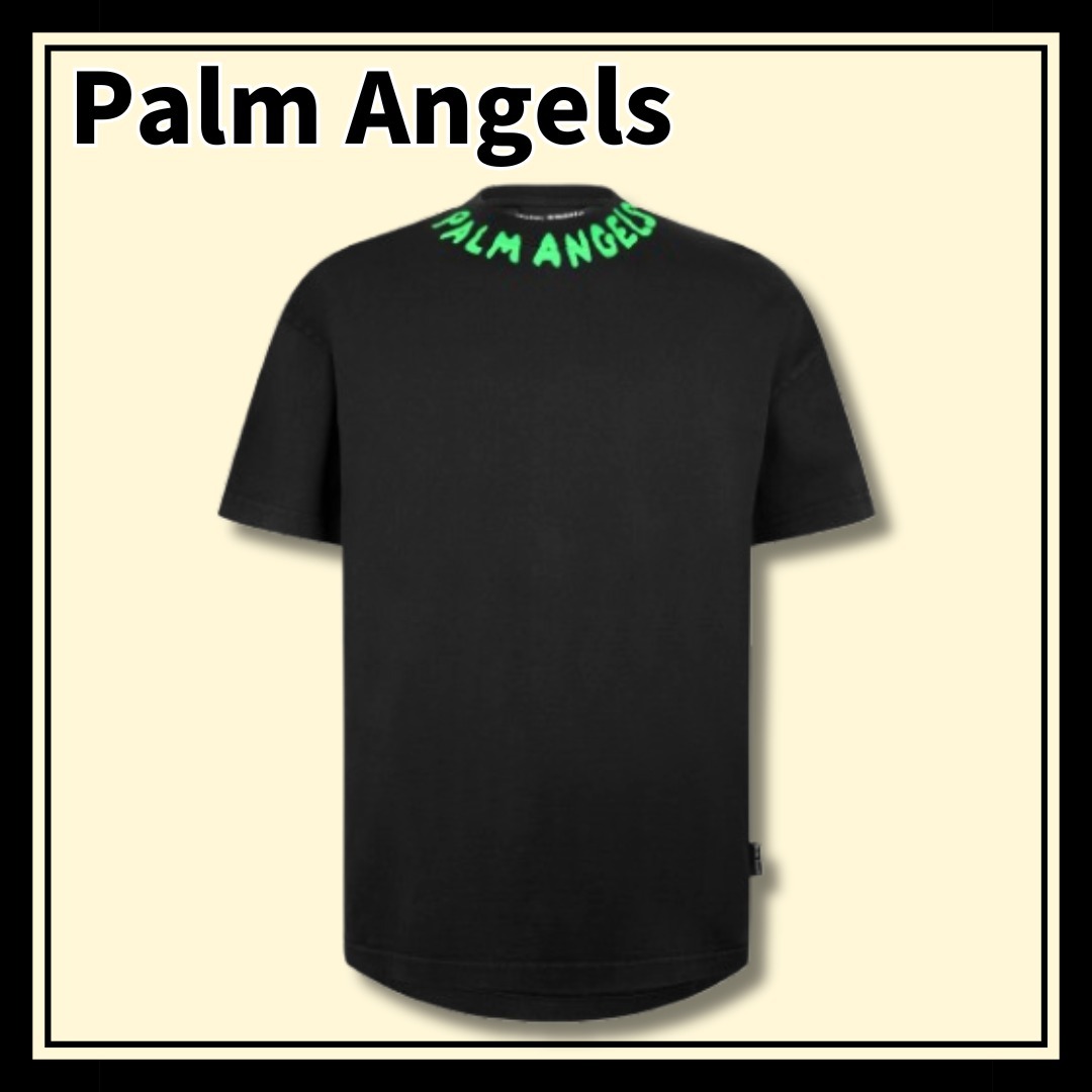 関税送料込〈Palm Angels〉ネックロゴ Tシャツ ブラック