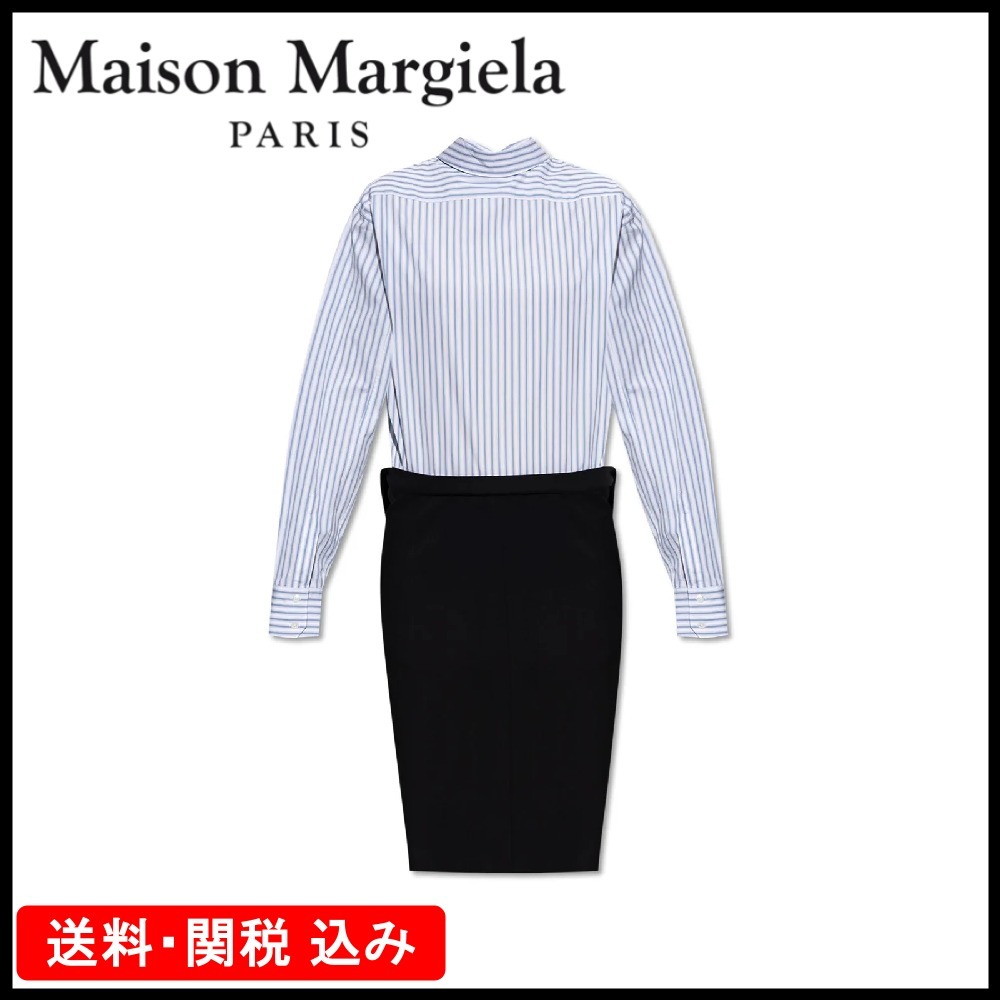 【MM】リバース ストライプ シャツドレス☆SALE中