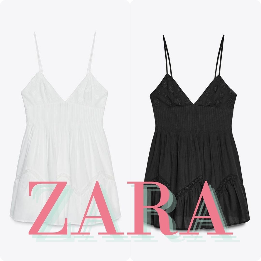 ZARA 刺繍入りショートワンピース 0881/377