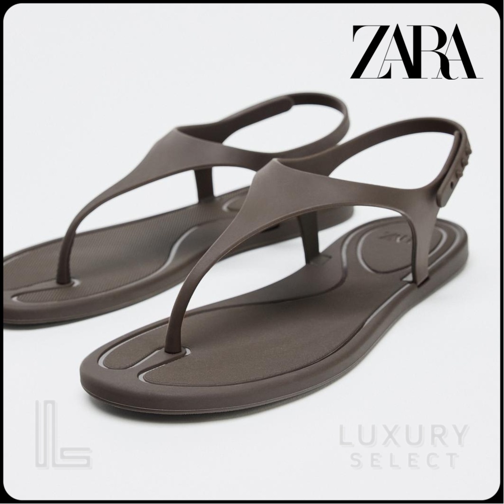★ZARA★ RUBBERISED SANDALS
