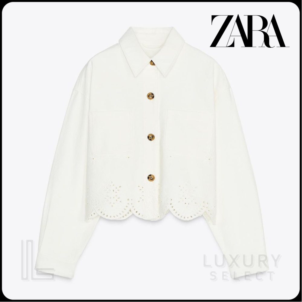安心★関税込み★ZARA★JACKET WITH CUTWORK EMBROIDERY