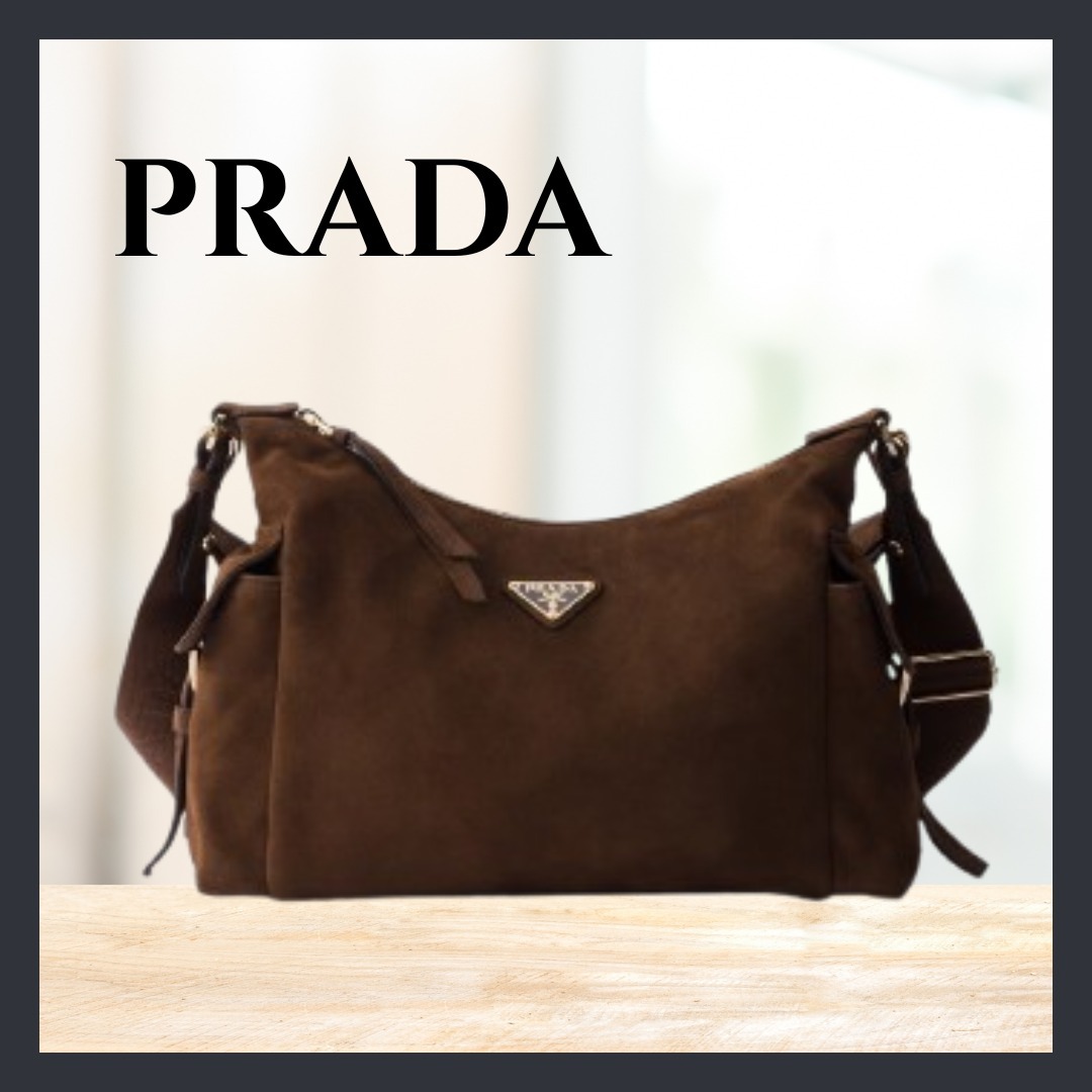 PRADA ラージ スエード エクスプロア バッグ 正規直営店買付