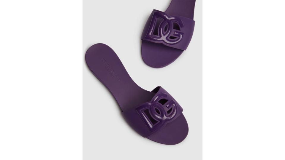 【DOLCE&GABBANA】10mm Rubber flat sandals