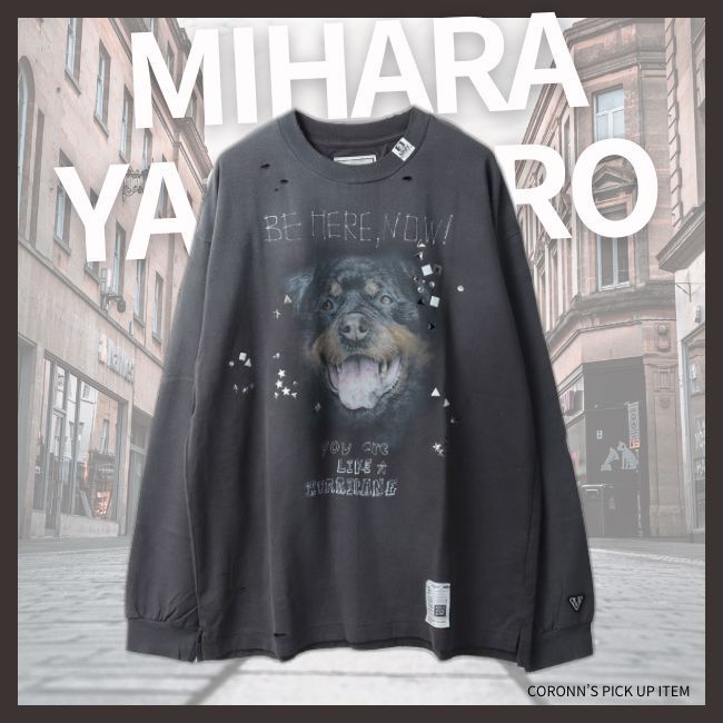 StrayKids愛用《MIHARA YASUHIRO》装飾＆ダメージ加工 L/S TEE.