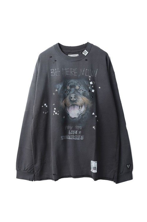 StrayKids愛用《MIHARA YASUHIRO》装飾＆ダメージ加工 L/S TEE.