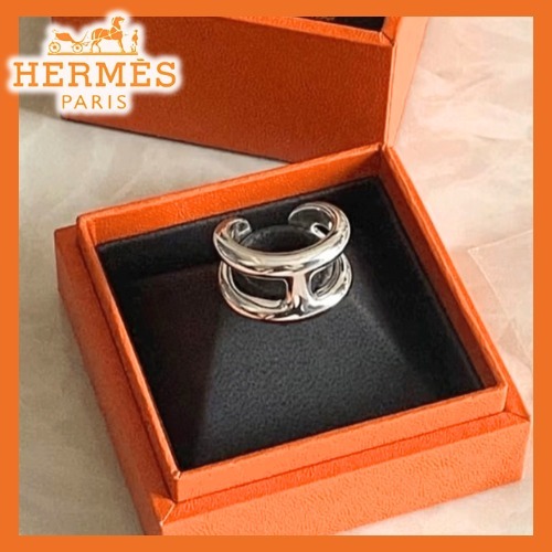 ユニセックス☆大人気♪【HERMES】Osmose オスモズ リング GM