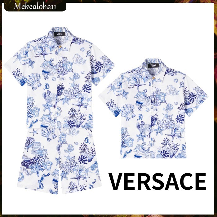 VERSACE☆キッズ コーラルシアターのコットンポプリンシャツ