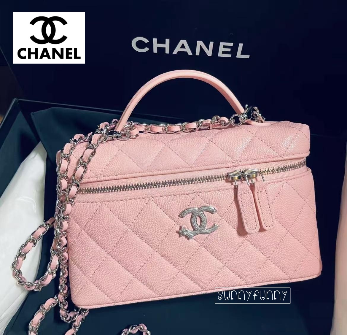 大人気《25B★》CHANEL ヴァニティ トップハンドル 星ロゴ