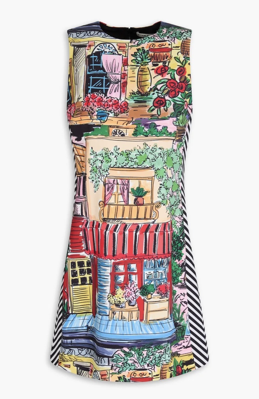 *Alice + Olivia* アートプリントワンピース ドレス