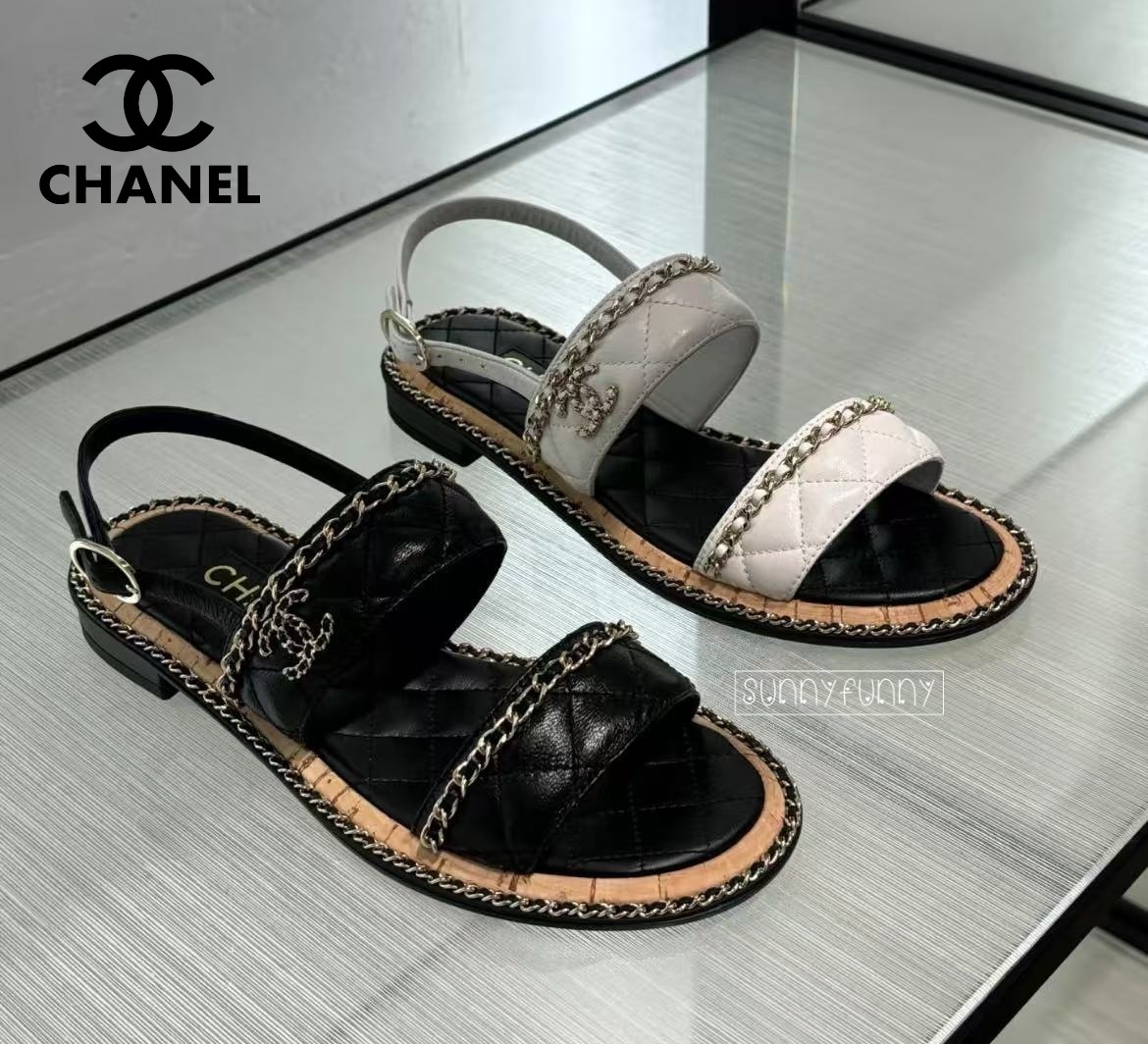 《定番★》CHANEL サンダル チェーン シンプル 夏の定番