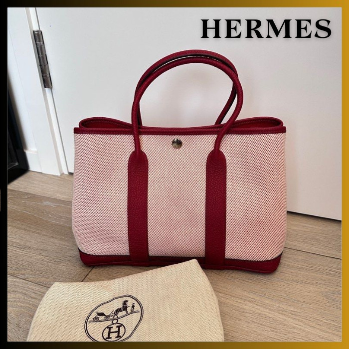 【キャンバス /レッド系】HERMES ガーデンパーティー 30