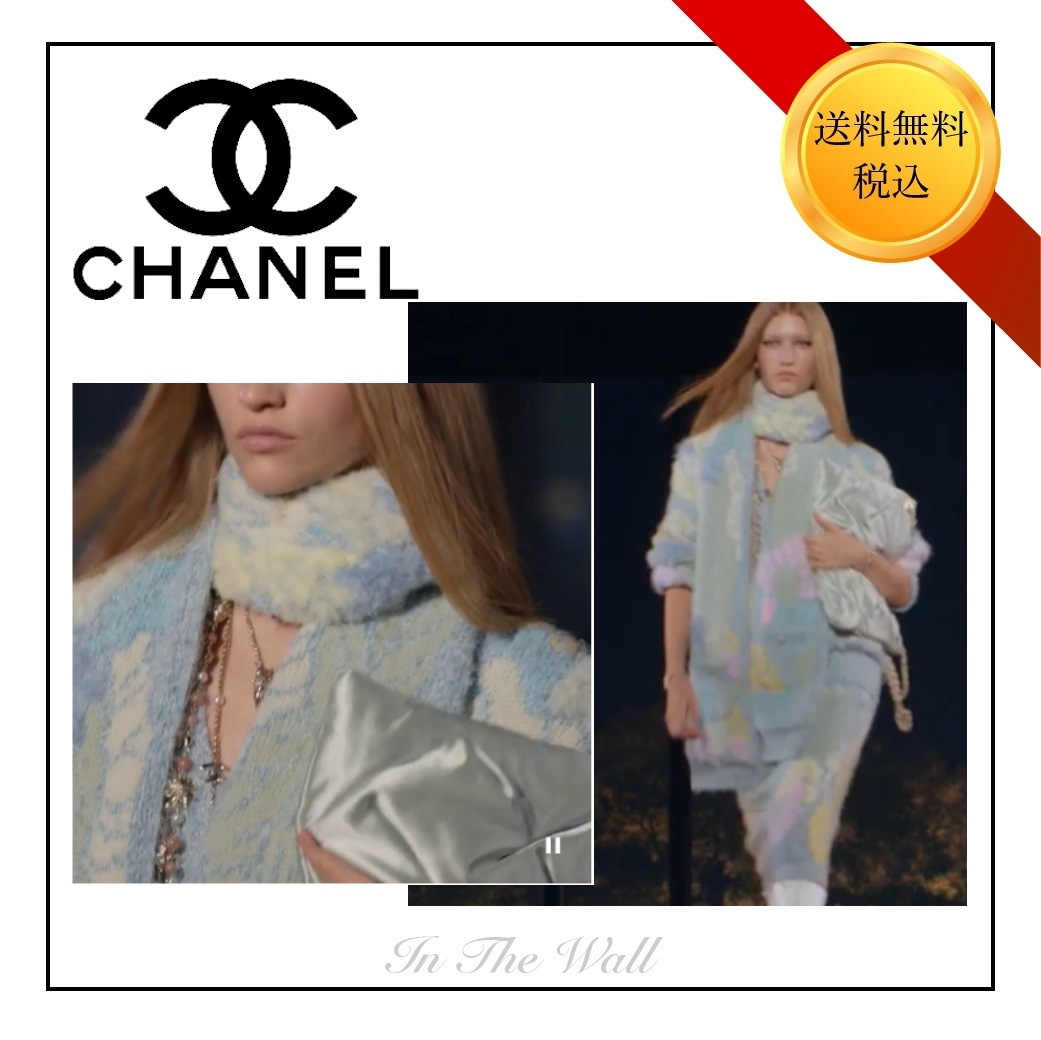 25A★エレガントな装いで♪【CHANEL】スカーフ Cashmere & Silk