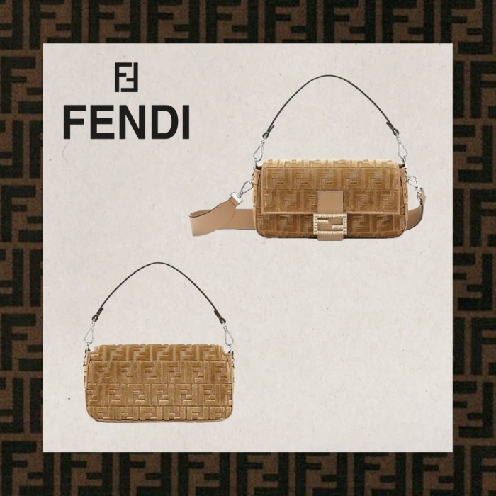 【関税込み】FENDI Baguette Velvet Marrone