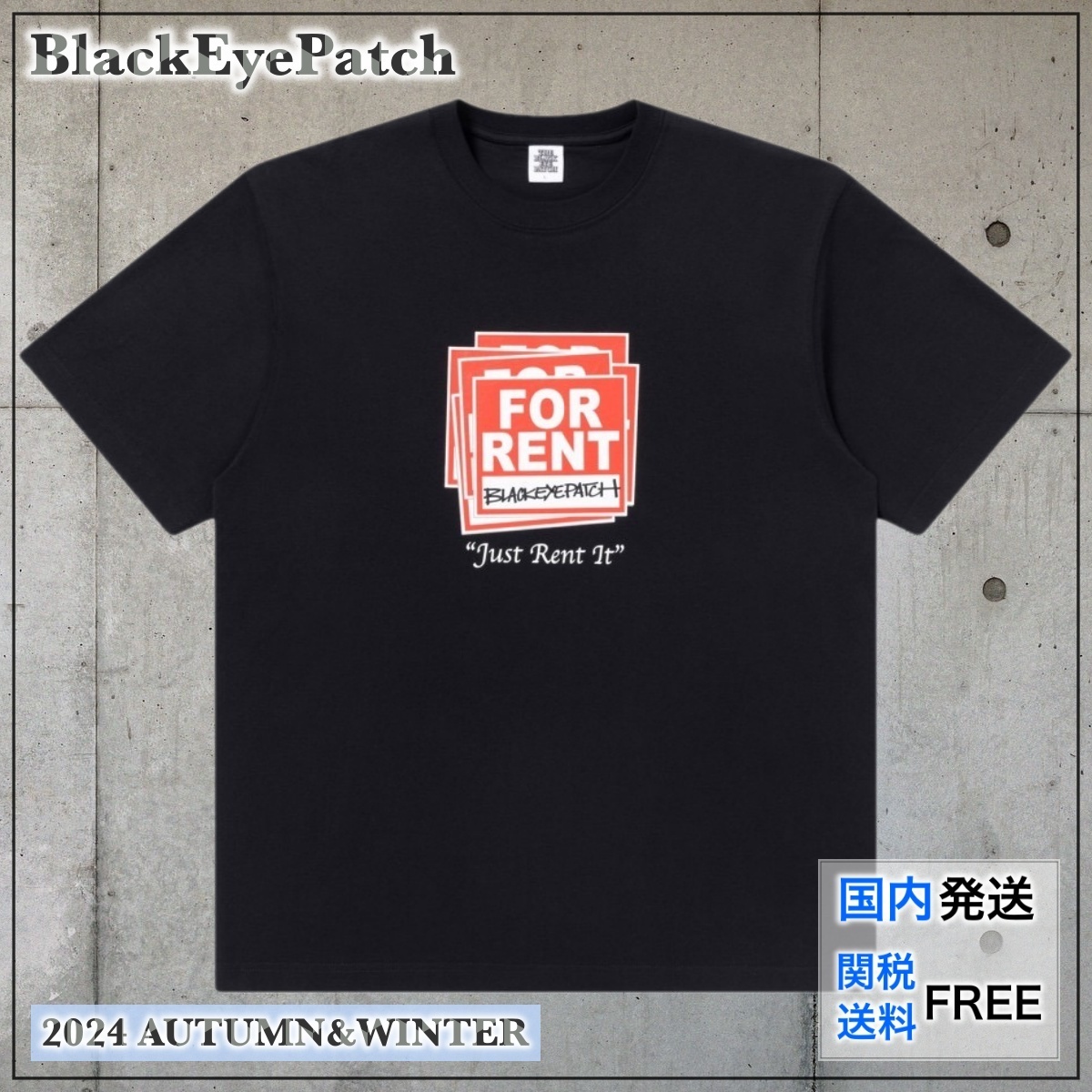【国内買付】BlackEyePatch JUST RENT IT TEE ロゴ Tシャツ