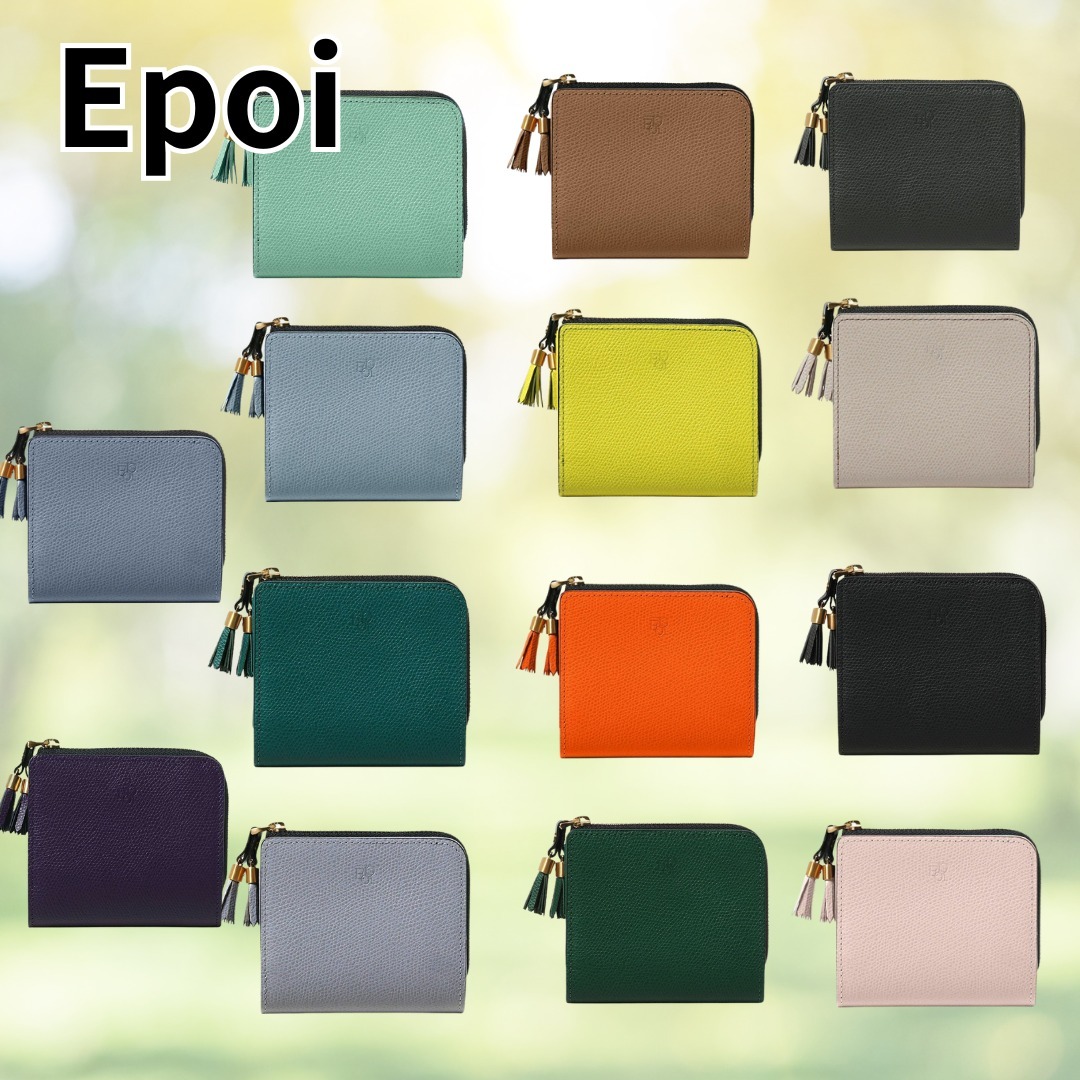 【Epoi】シキ  Lファスナー二つ折り財布 全14色 ユニセックス