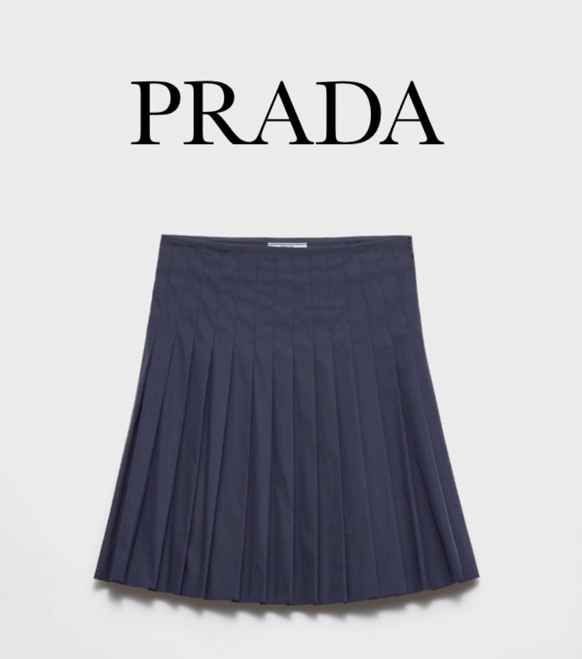 PRADA プリーツ ポプリン スカート