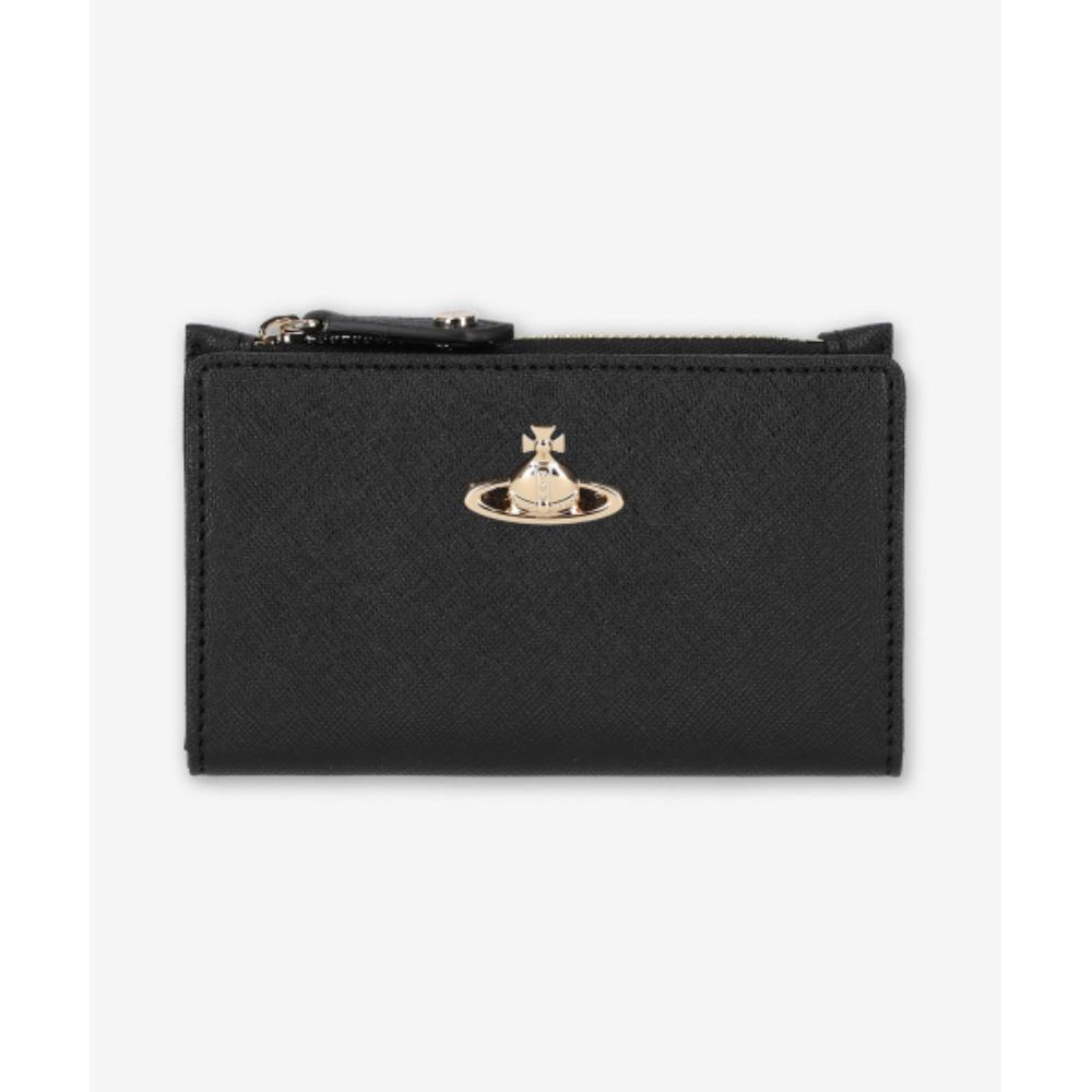 ★Vivienne Westwood★ Slim Flap Card Holder Black 54020001WS
