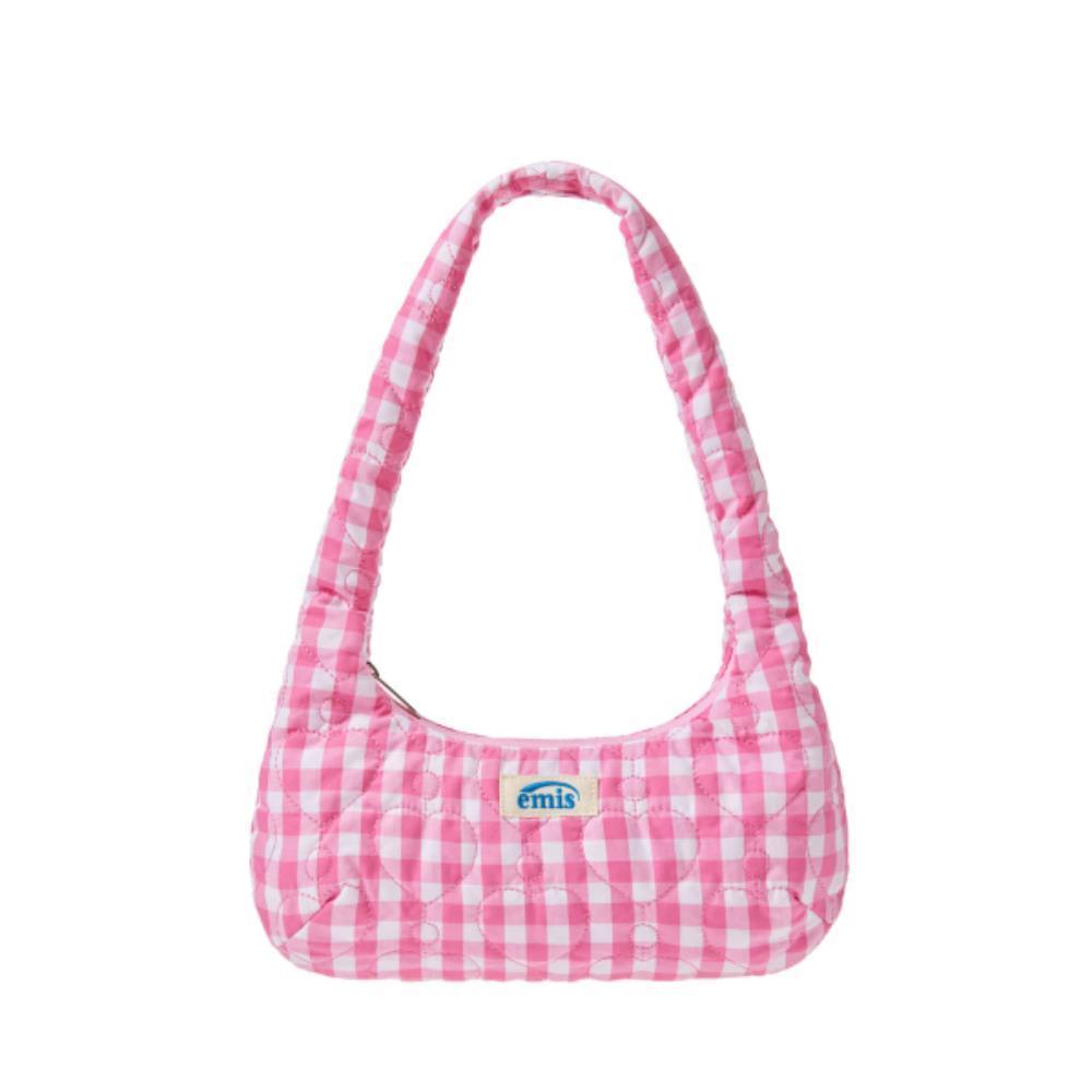 ★EMIS★ HEART QUILTED SHOULDER BAGPINK m1037_1334844