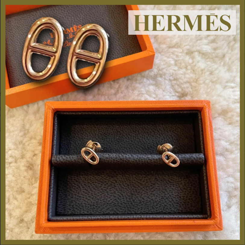【希少★ローズゴールド】HERMES ファランドール ピアス  TPM