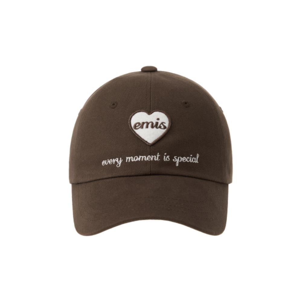 ★EMIS★ HEART WAPPEN BALL CAPBROWN m1037_1332441