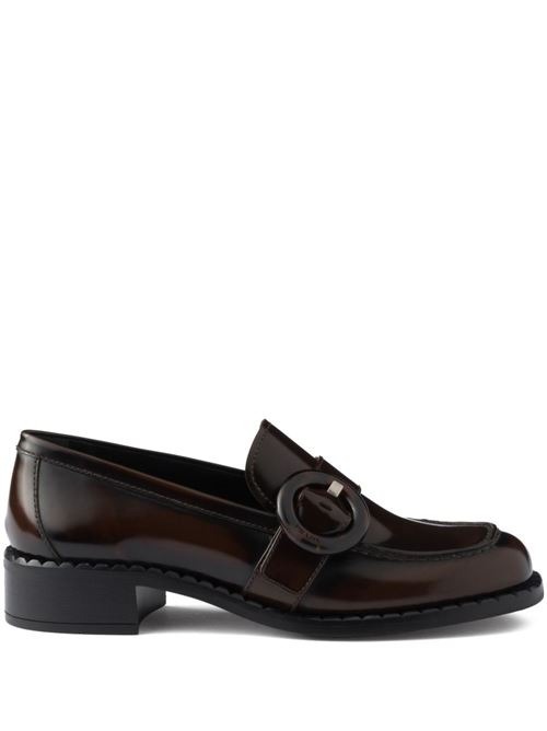 関税なし 送料無料 Brushed Leater Loafers