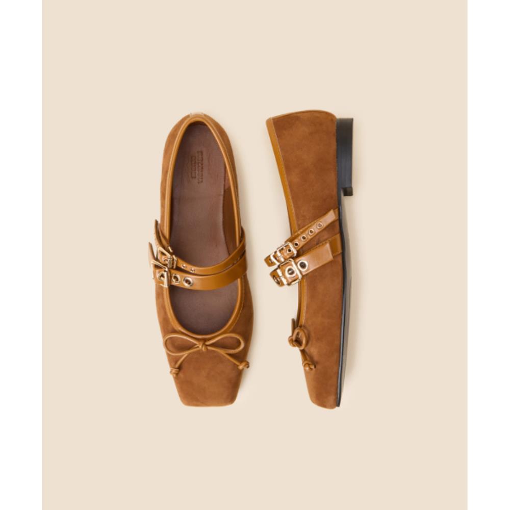★SUECOMMA BONNIE★ Ballerina point flatsbrwon DG1DS25012BRN