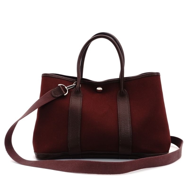 エルメス HERMES ガーデンパーティTPM レッドブラウンキャンバス