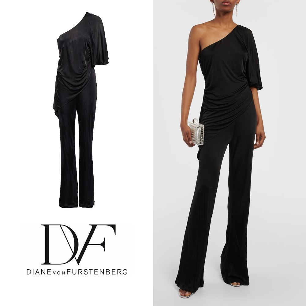 関税・送料込み!【国内発送】DVF Talia one-shoulder jumpsuit