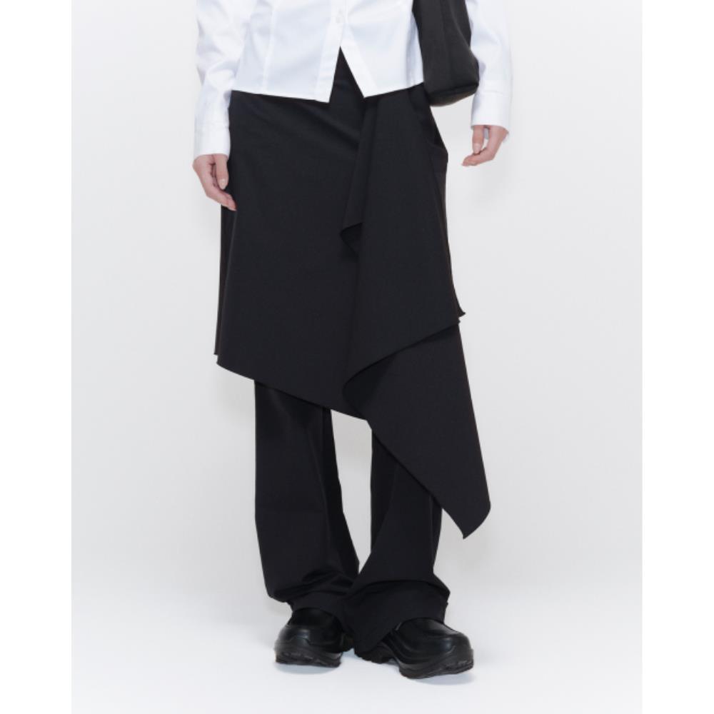 ◆MISEKI SEOUL◆ Draped midi skirt pants SET BLACK MSK251PT0