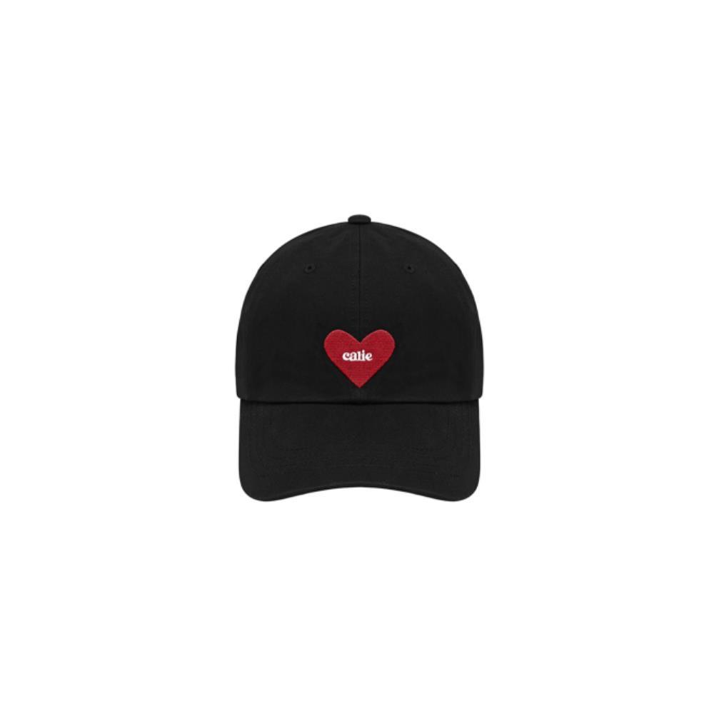 ◆as if calie◆ CALIE HEART BALL CAP BLACK CA24CAC001BK