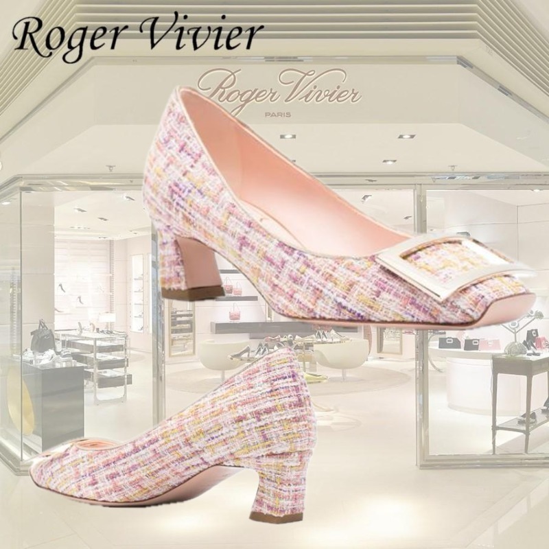 【Roger Vivier】SS24 ファブリック製トランペットポンプ