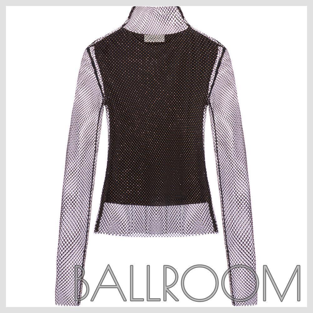 Tシャツ・カットソー SPORTMAX RHINESTONE MESH T-SHIRT