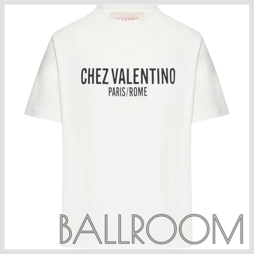 Tシャツ・カットソー VALENTINO CHEZ VALENTINO PRINT COTTON T-SHIRT