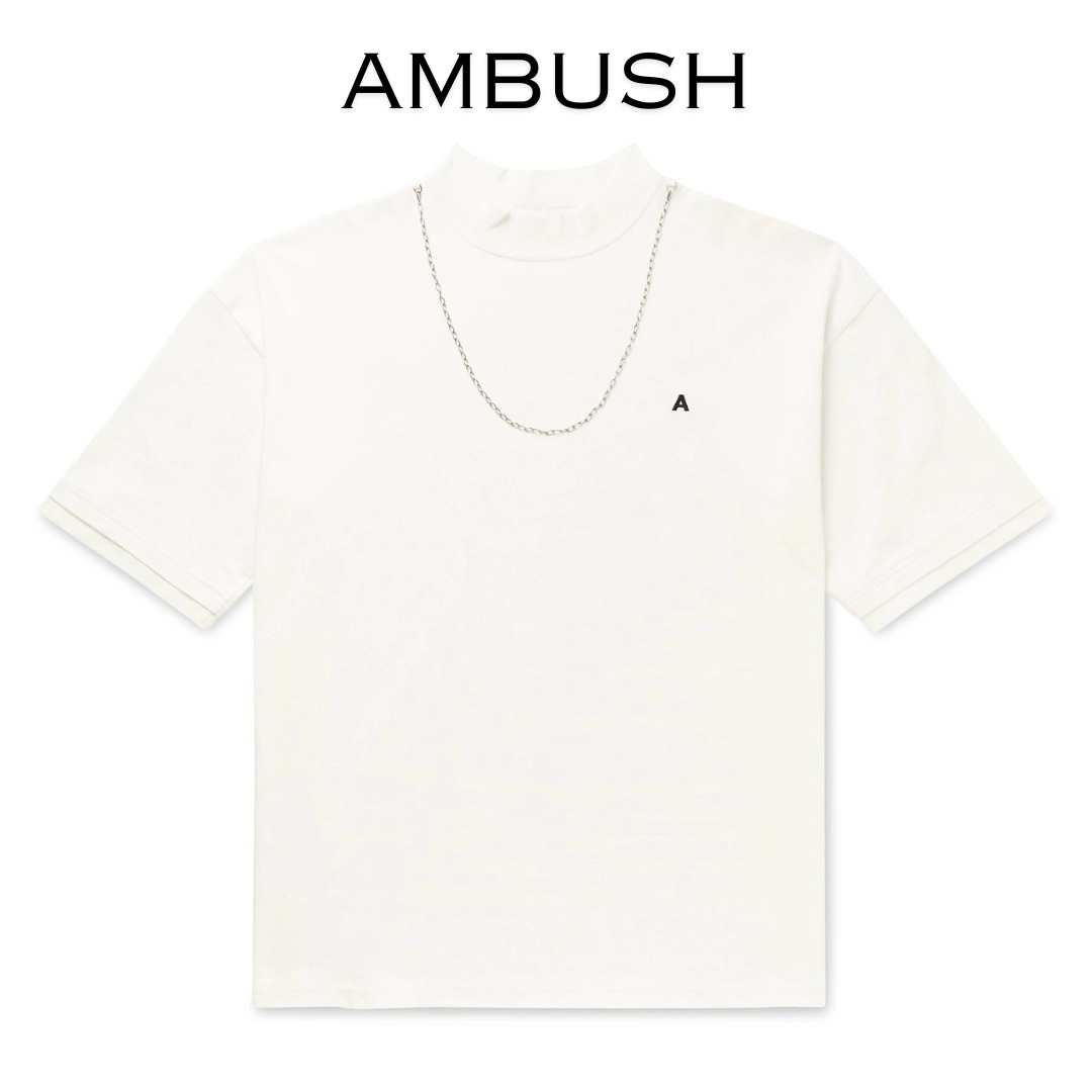 関税込 AMBUSH オーバーサイズ チェーン 刺繍ロゴ Tシャツ