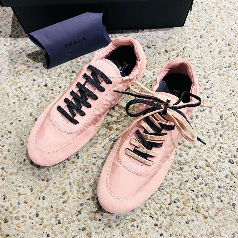 Precious掲載★PRADA コラプス スニーカー Re-Nylon スエード