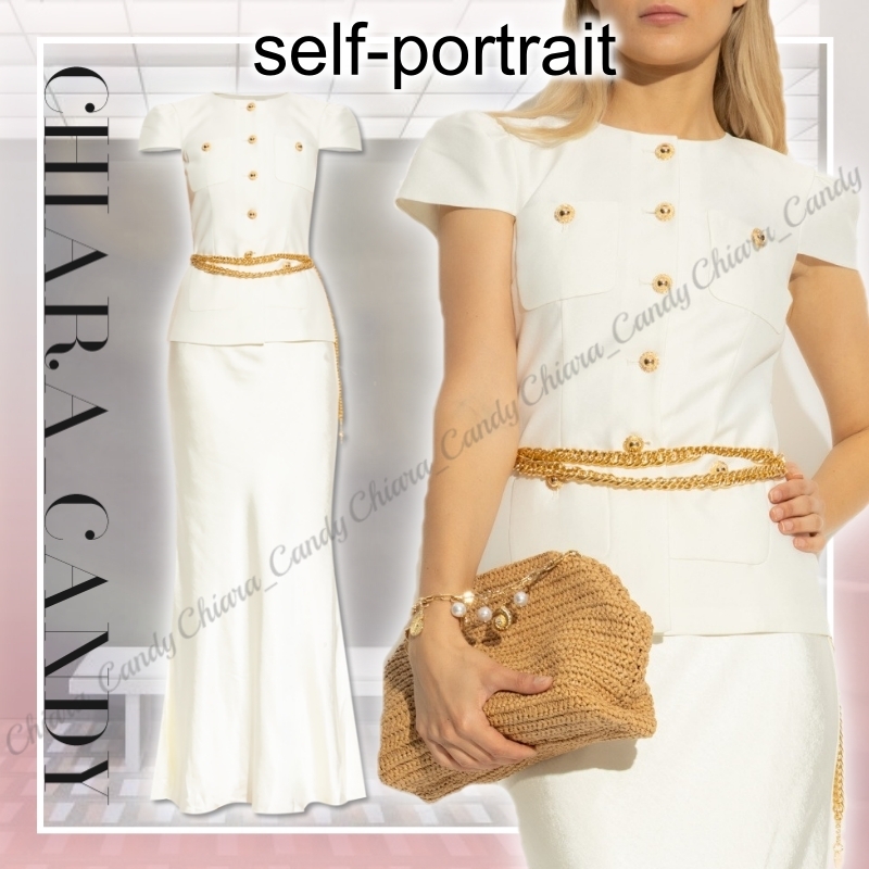 【25AW NEW】SELF PORTRAIT / チェーンベルト付き マキシドレス