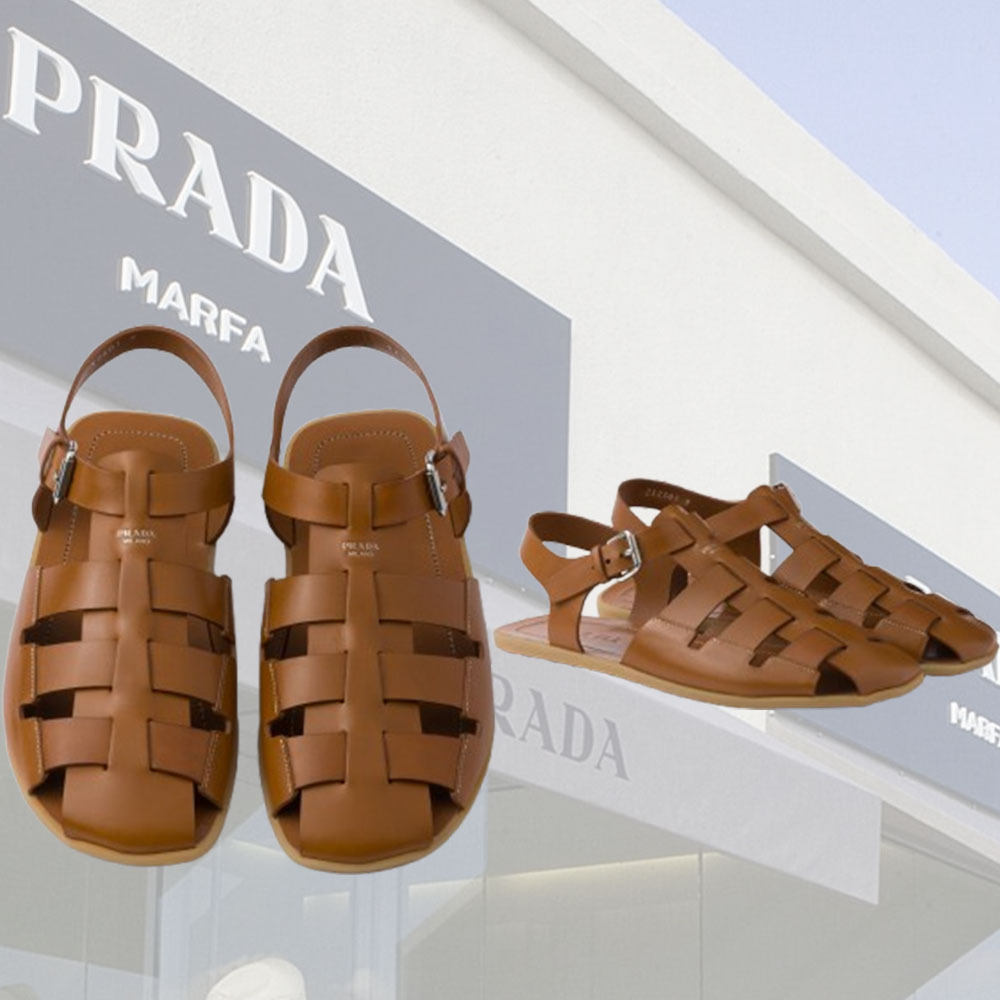 【PRADA】レザーフィッシャーマンサンダル