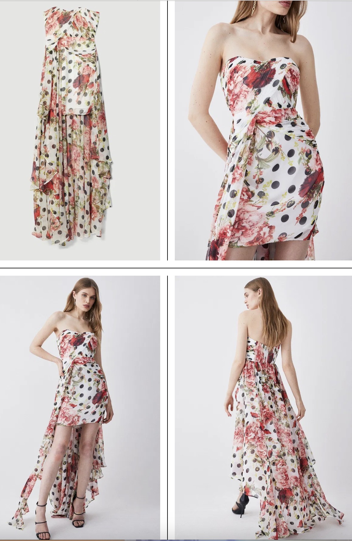 関税送料込★SALE★完売間近★KarenMillen★花柄Drama Hemドレス