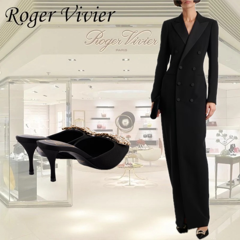 【Roger Vivier】 Efflorescence 65 サテンミュール