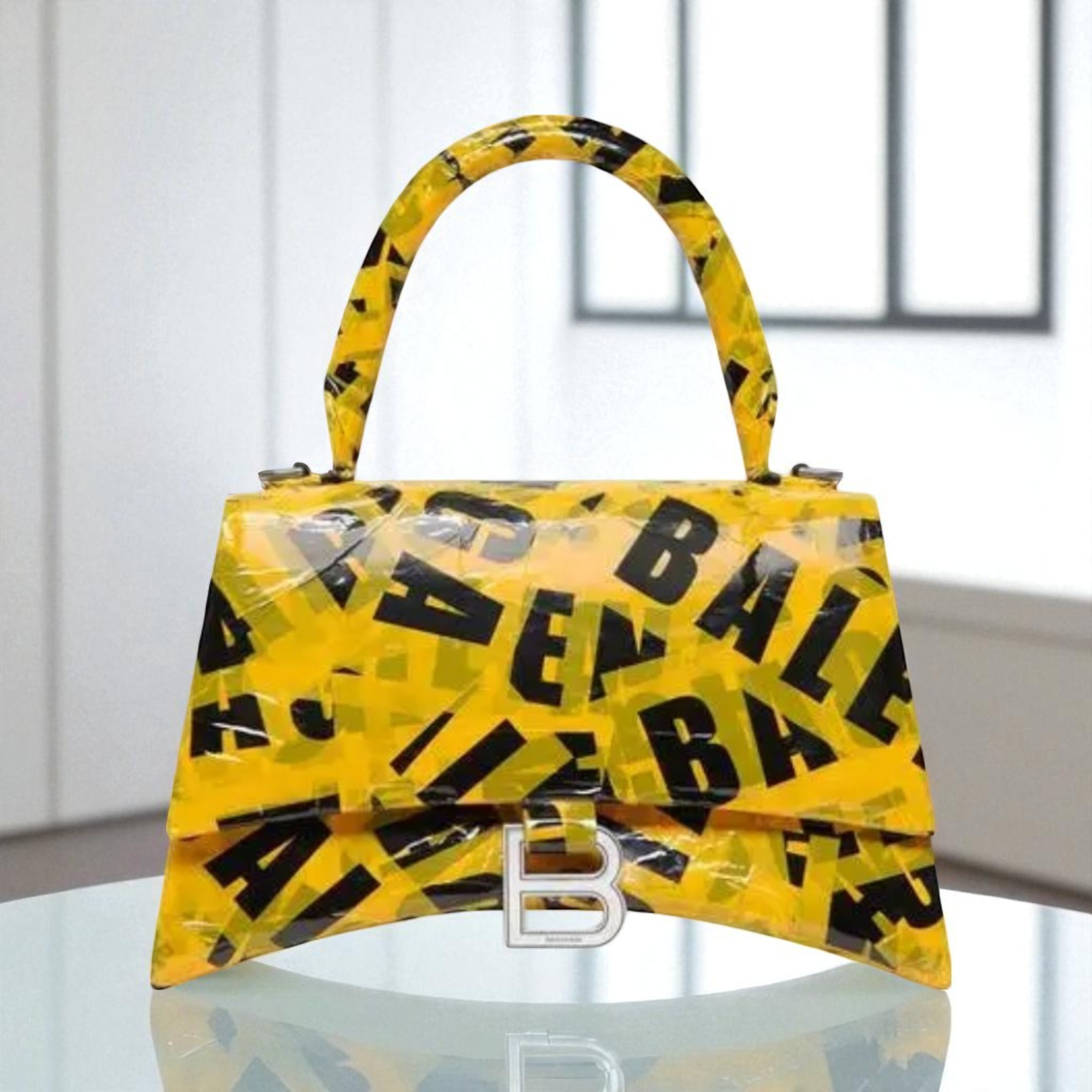 直営店☆BALENCIAGA☆Hourglass Small ハンドバッグ with テープ