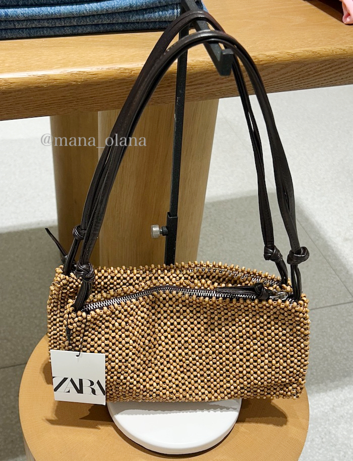 国内発送★ZARA★ビーズ付き*ショルダーバッグ