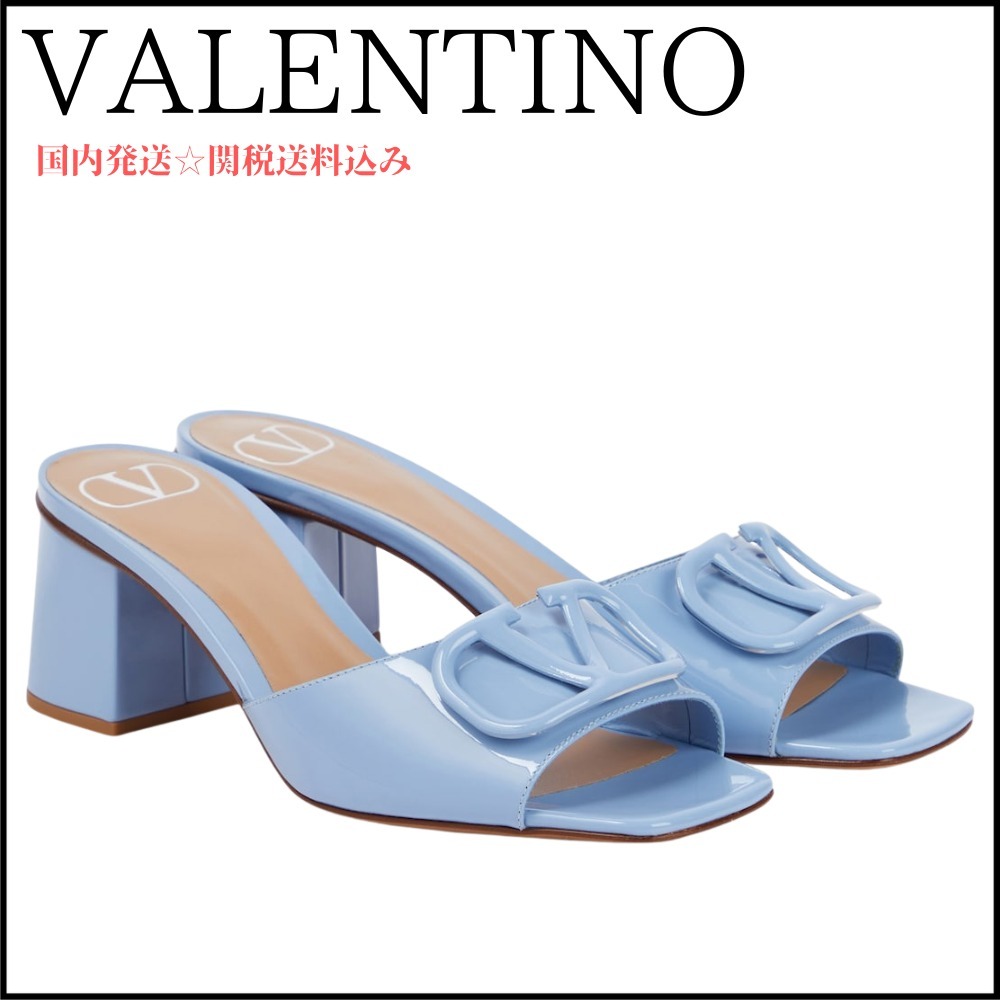 【VALENTINO】Vロゴ シグネチャー レザー ミュール 関送料込み
