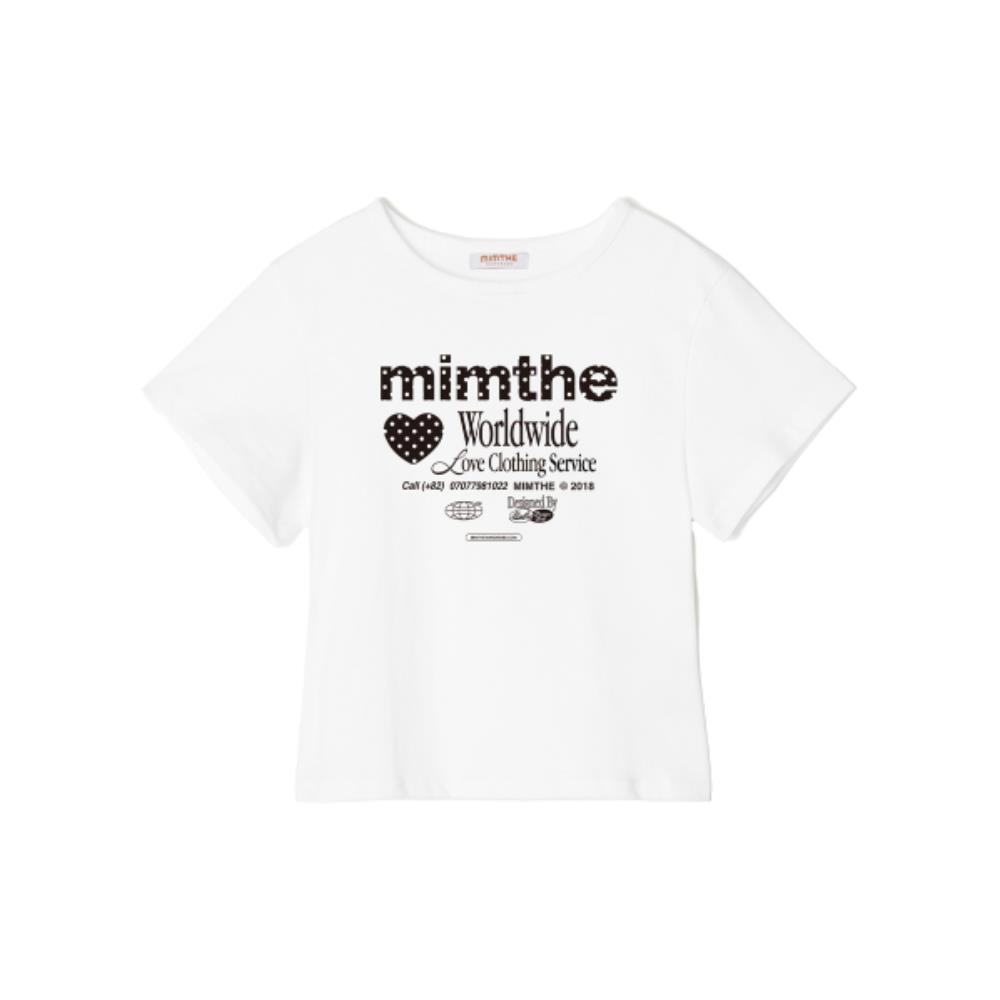 ★MIM the wardrobe★ Mimthe Dot Crop T-Shirt White Black MW2